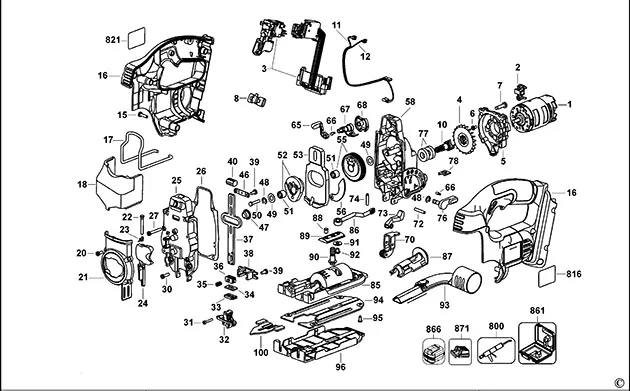 Запчасти, схема и деталировка Dewalt DC318KL TYPE 1