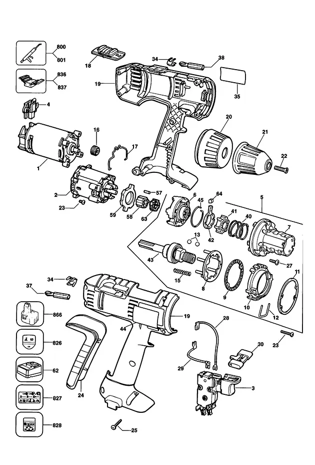 Запчасти, схема и деталировка Dewalt DW912K TYPE 3
