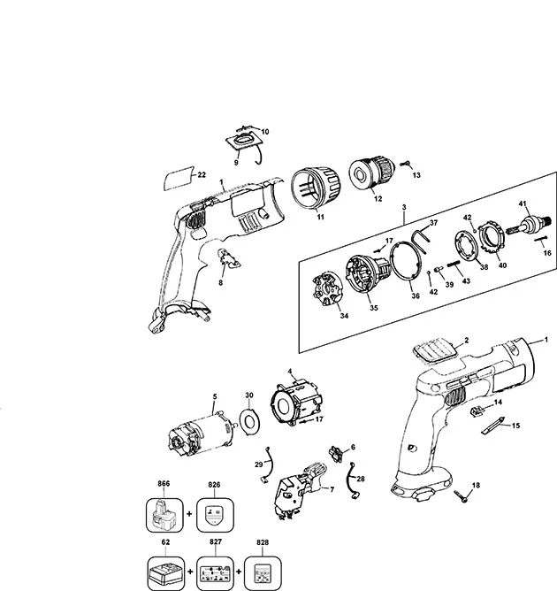 Запчасти, схема и деталировка Dewalt DW961 TYPE 3