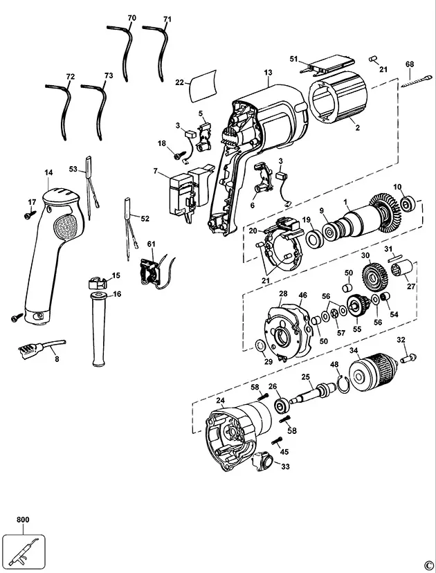 Запчасти, схема и деталировка Dewalt DW221 TYPE 2