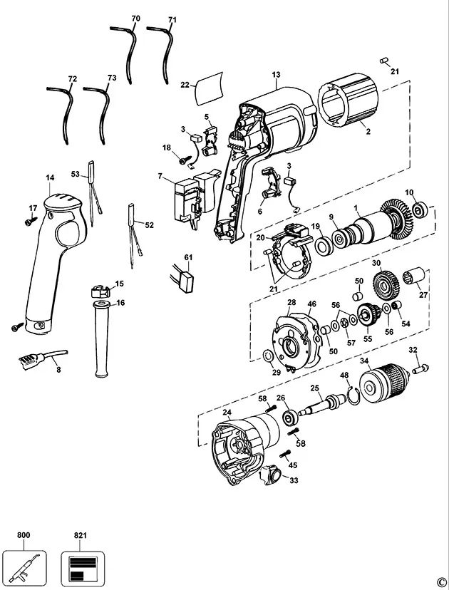Запчасти, схема и деталировка Dewalt DW221 TYPE 3