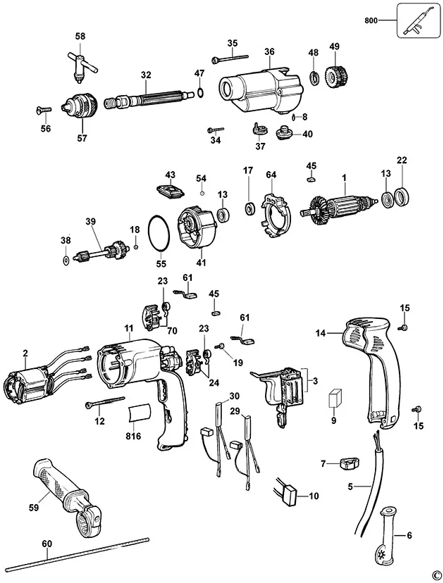 Запчасти, схема и деталировка Dewalt DW241 TYPE 2