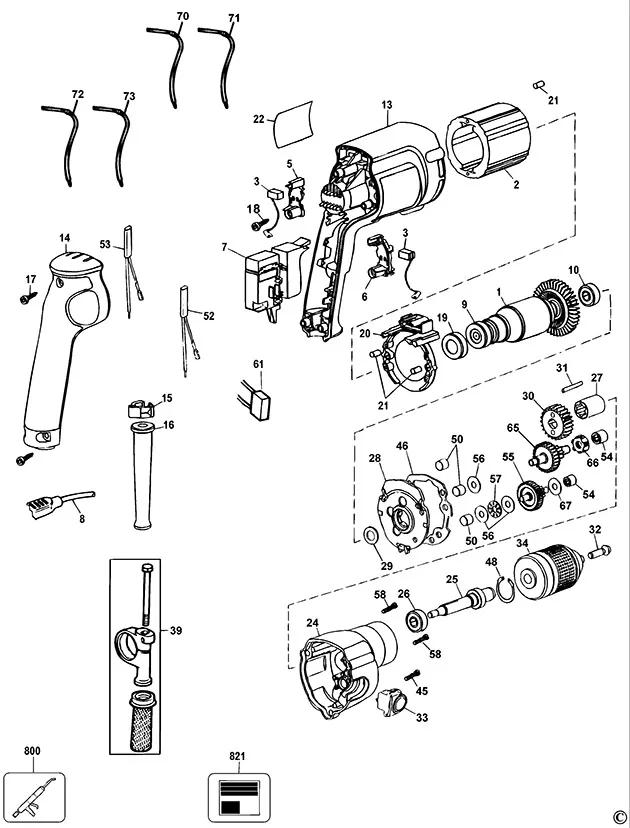 Запчасти, схема и деталировка Dewalt DW246 TYPE 4