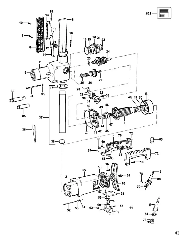 Запчасти, схема и деталировка Dewalt DW152 TYPE 2