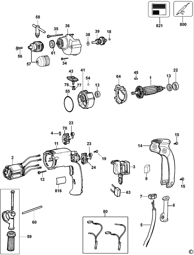 Запчасти, схема и деталировка Dewalt DW206 TYPE 2