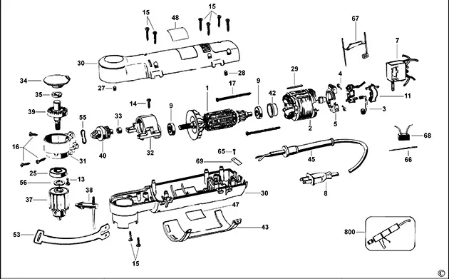 Запчасти, схема и деталировка Dewalt D21160 TYPE 1