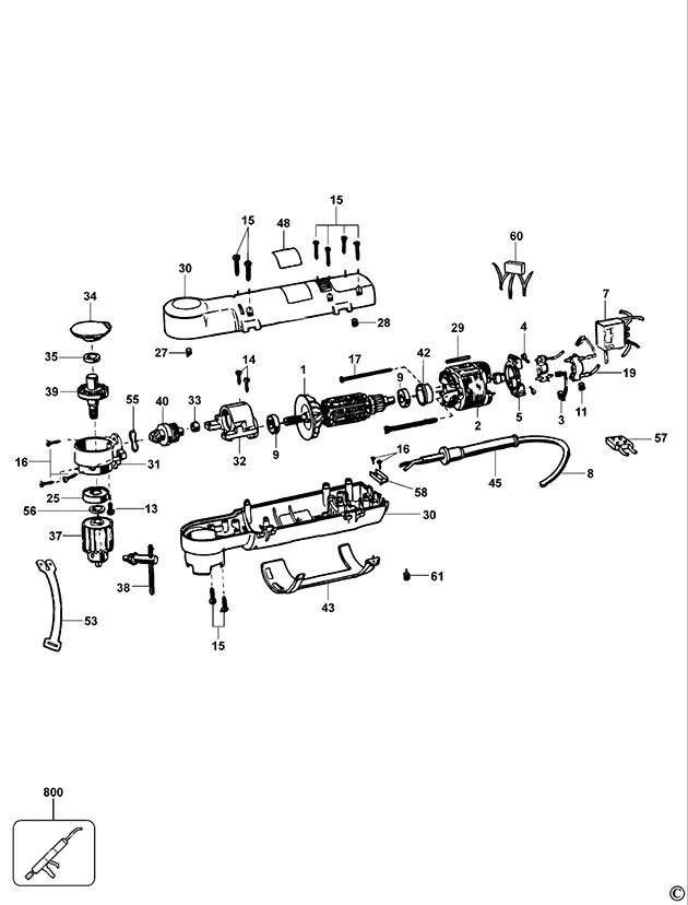 Запчасти, схема и деталировка Dewalt DW160 TYPE 3