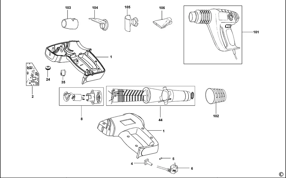 Запчасти, схема и деталировка Dewalt DW340K TYPE 2