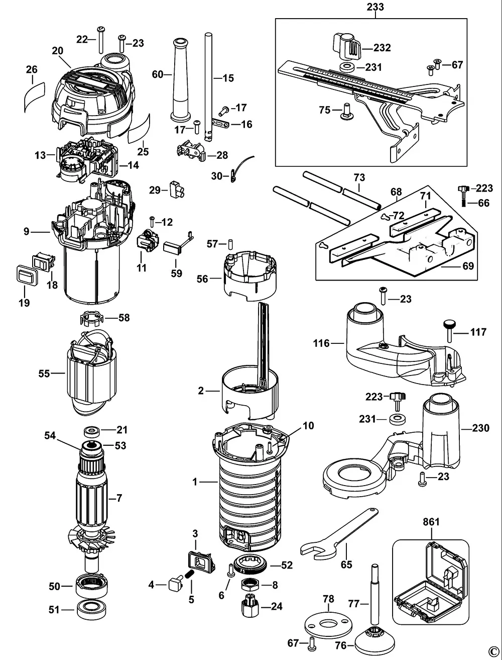 Щетка угольная для Dewalt D26204K TYPE 1 (МОТОР) Арт.:A28459
