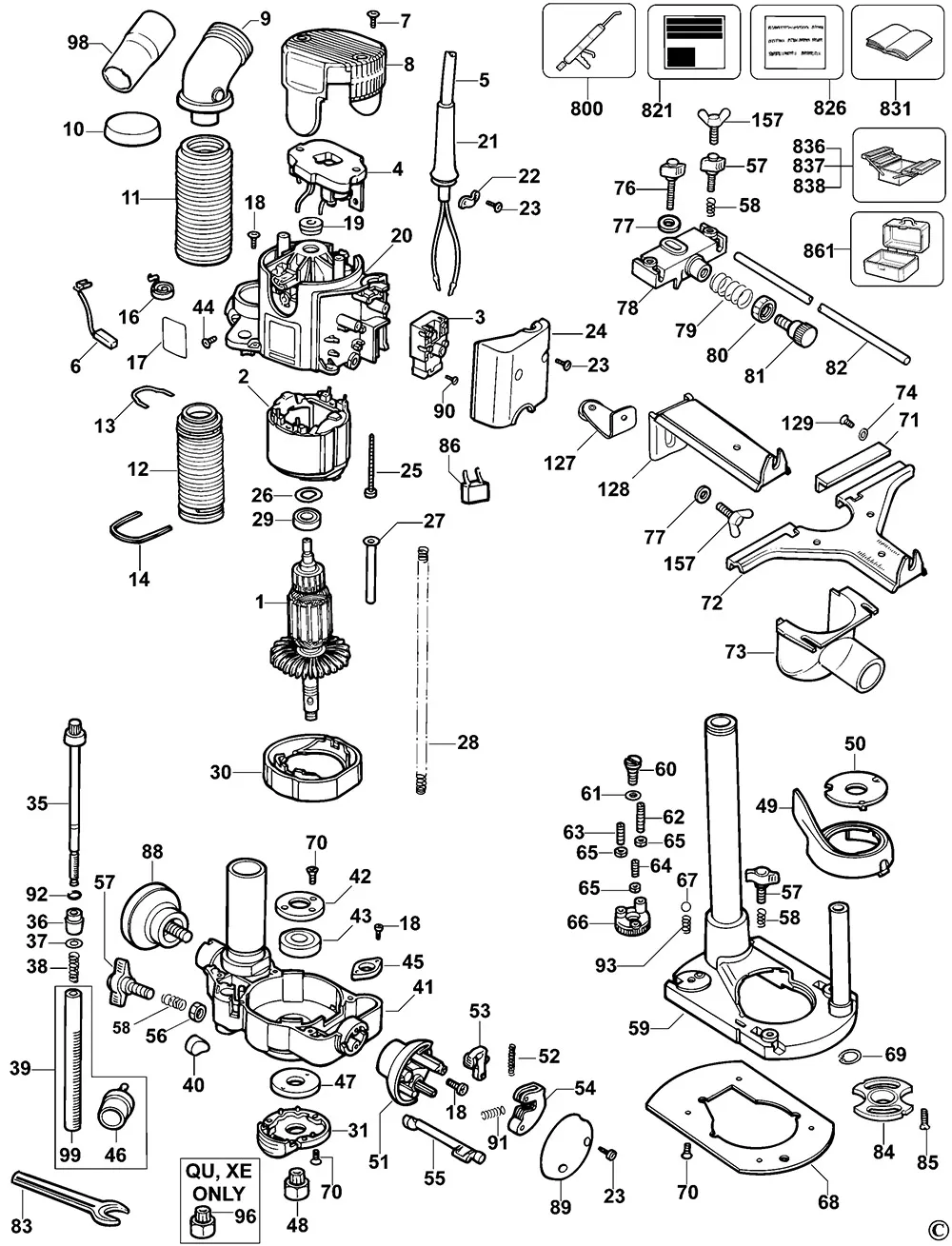 Запчасти, схема и деталировка Dewalt DW621 TYPE 2