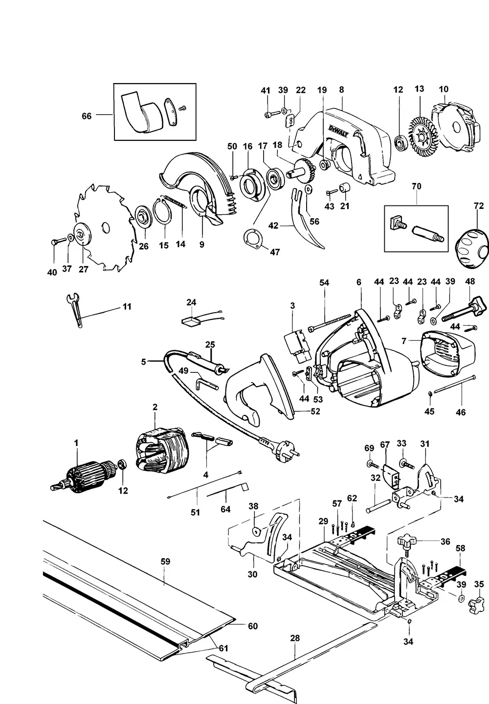 Кабель сетевой PCP, 2х1 (CH) для Dewalt DW351 TYPE 5 Арт.:30101906