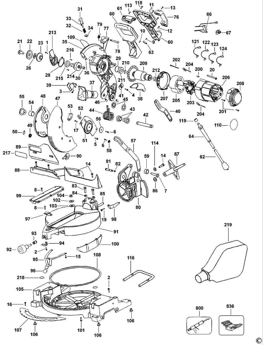 Кожух для Dewalt DW703 TYPE 2 Арт.:393731-00