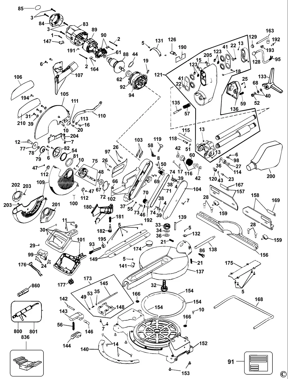 Кольцо промежуточное PS374 для Dewalt DW708 TYPE 3 Арт.:153593-01