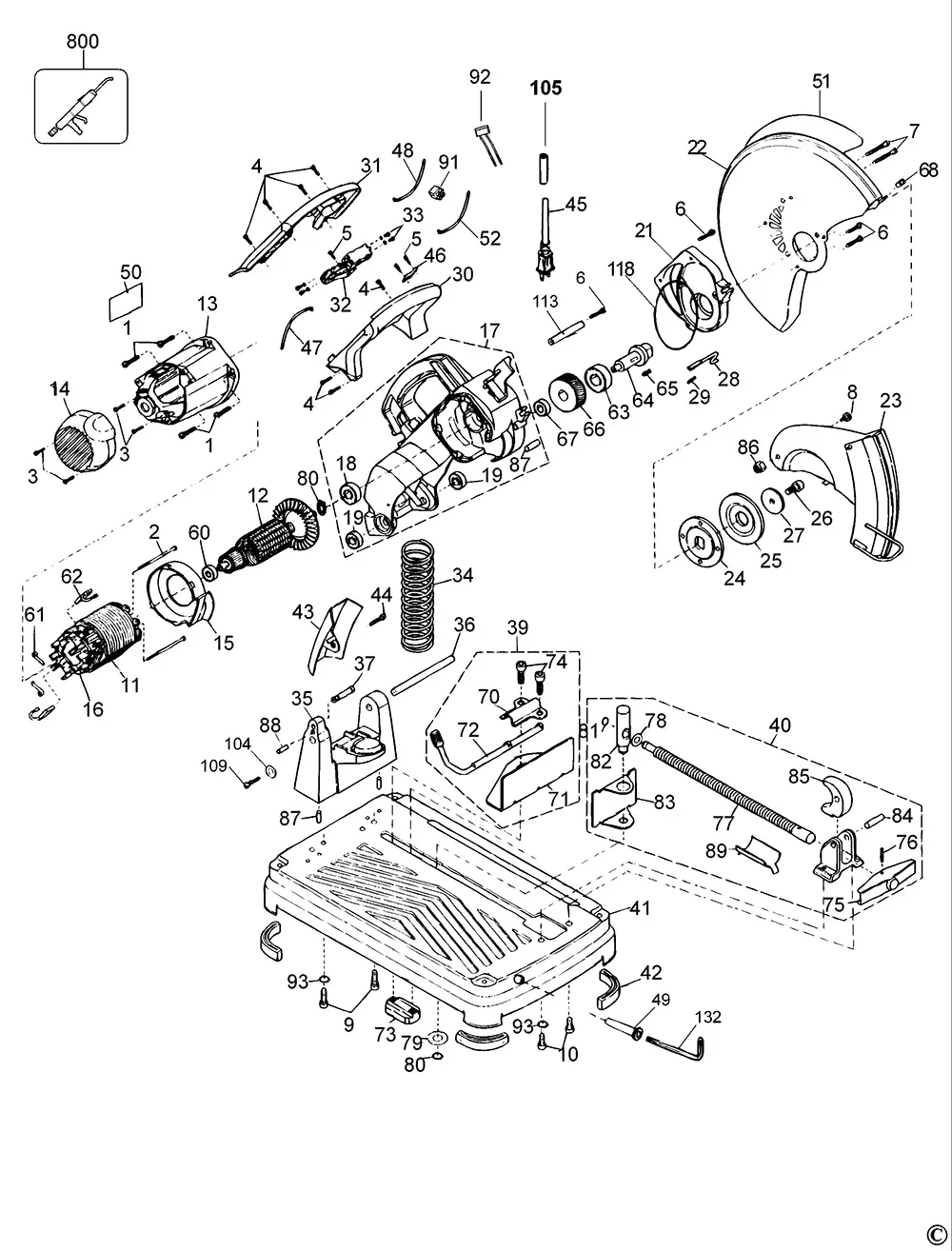 Шпонка для Dewalt DW871 TYPE 1 Арт.:382675-00