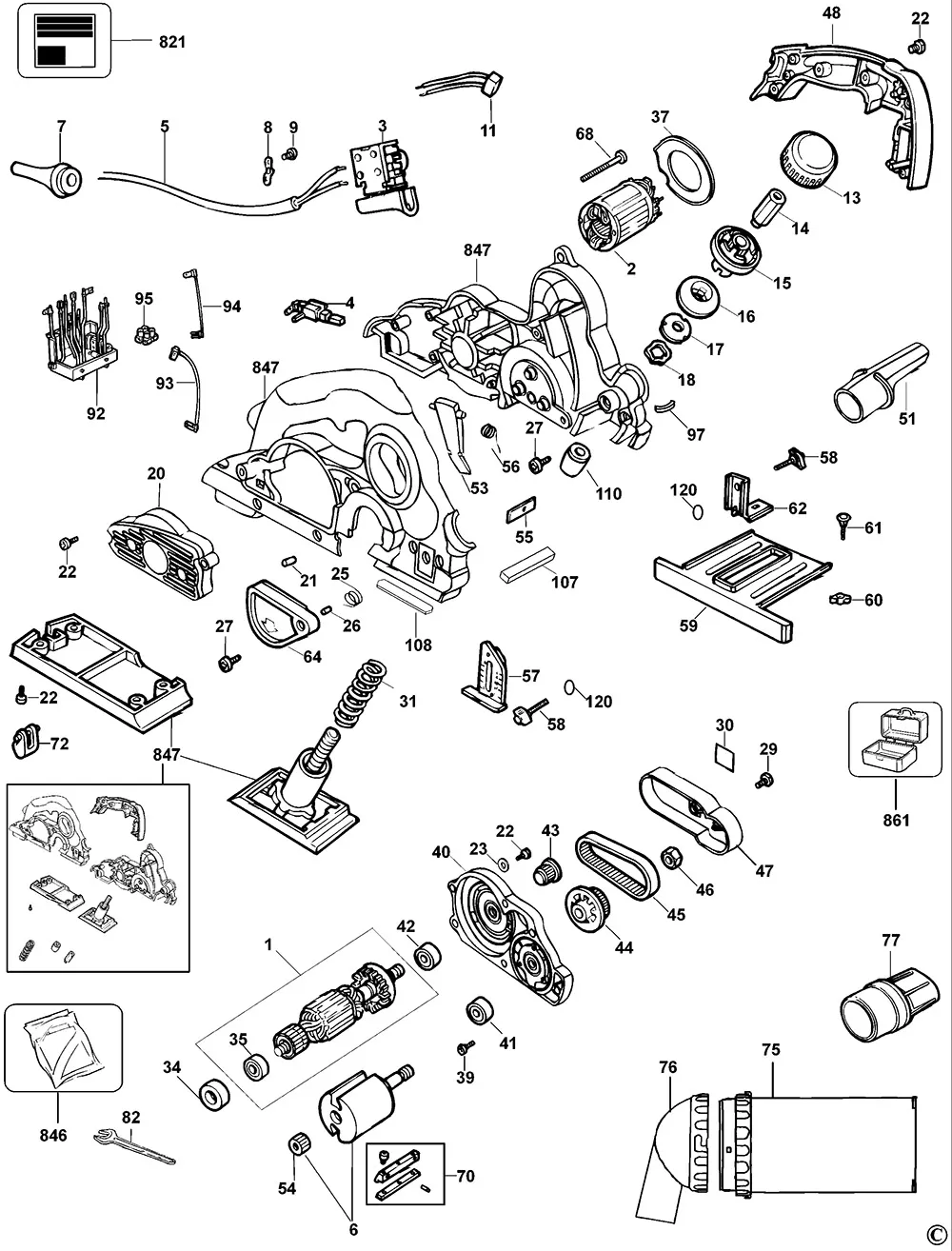 Крышка для Dewalt D26501 TYPE 1 Арт.:326637-00