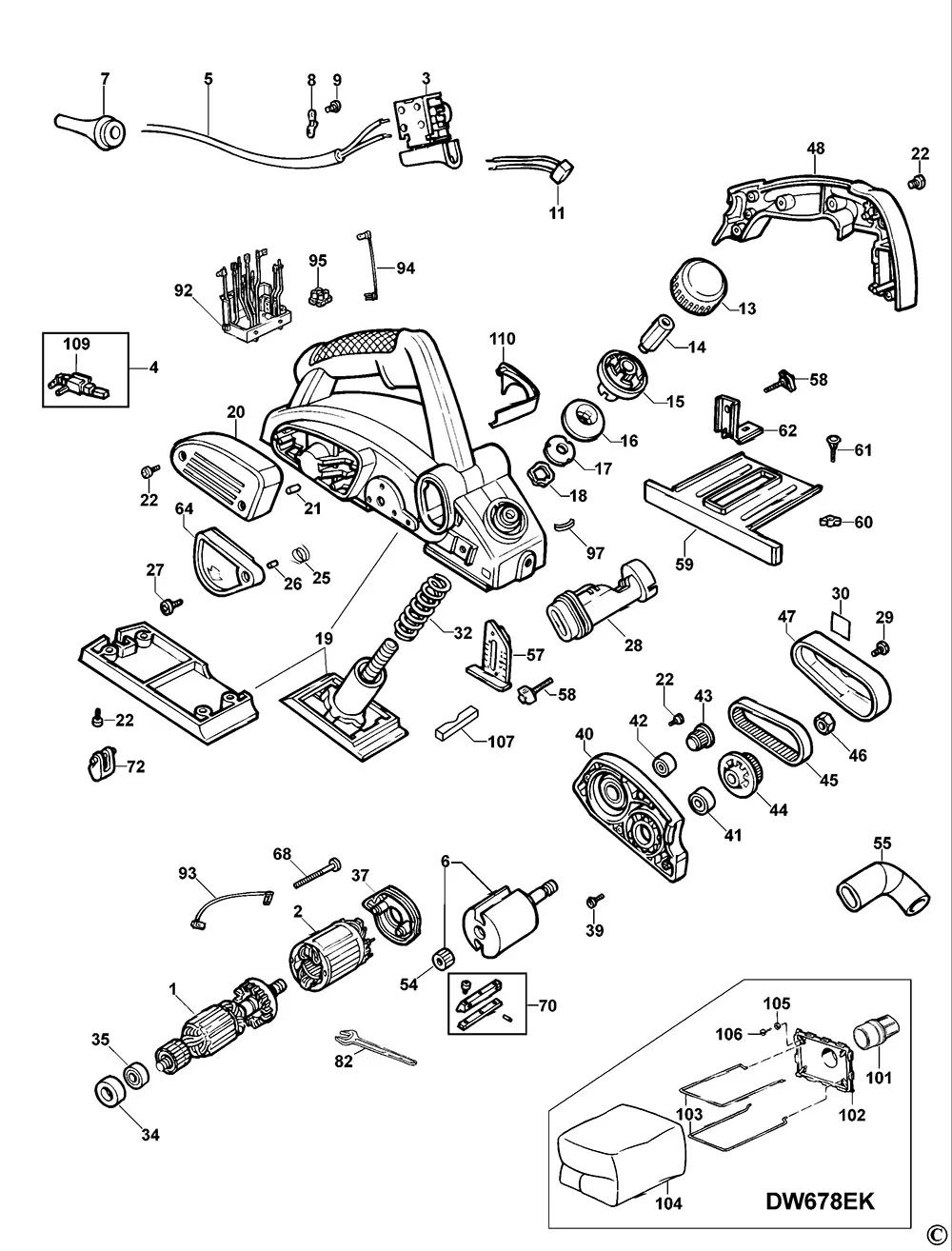 Болт для Dewalt DW678E TYPE 2 Арт.:911111