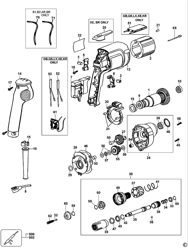 Запчасти, схема и деталировка Dewalt DW268K TYPE 3