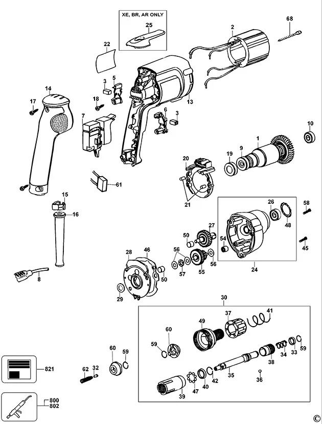 Запчасти, схема и деталировка Dewalt DW268K TYPE 4