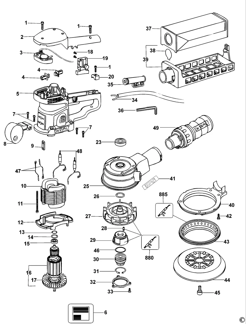 Выключатель для Dewalt D26410 TYPE 1 Арт.:596127-00