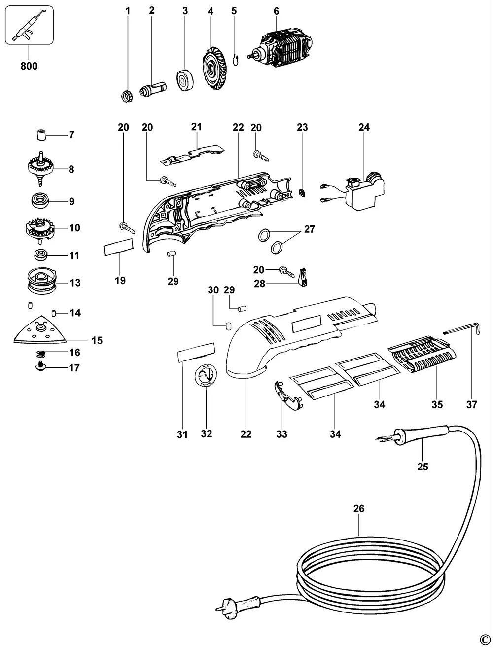 Шпиндель для Dewalt D26430 TYPE 1 Арт.:596567-00