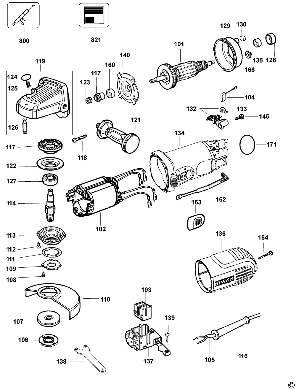 Винт для Dewalt D28108 TYPE 1 Арт.:562097-01