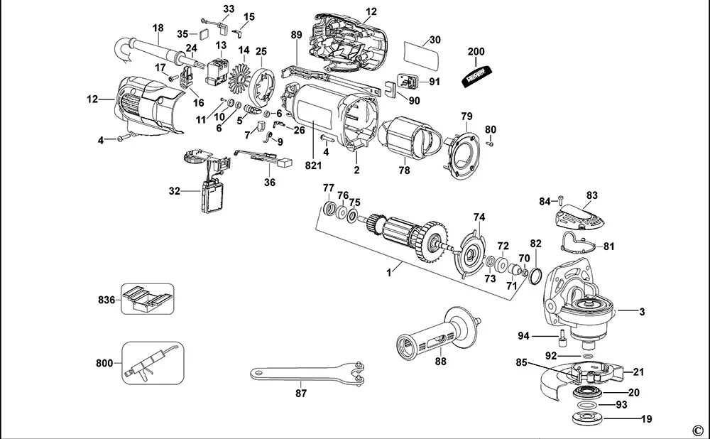 Кабель сетевой (EURO) для Dewalt D28116 TYPE 3 Арт.:562226-61