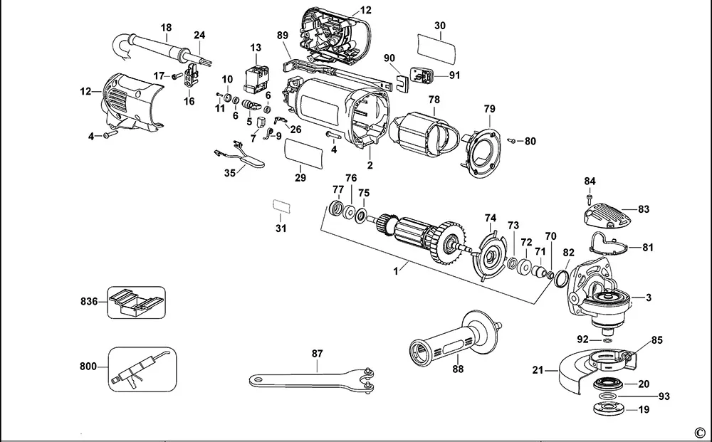 Статор 230В для Dewalt D28139 TYPE 1 Арт.:621220-08
