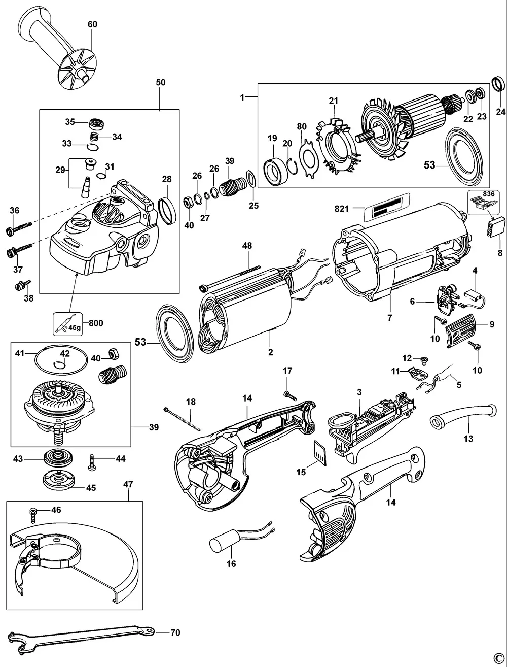 Корпус статора для Dewalt D28413 TYPE 2 Арт.:393239-01