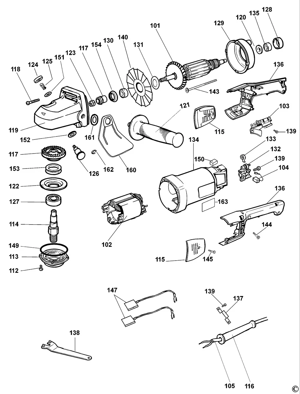 Провод для Dewalt DW630 TYPE 1 Арт.:402878-00