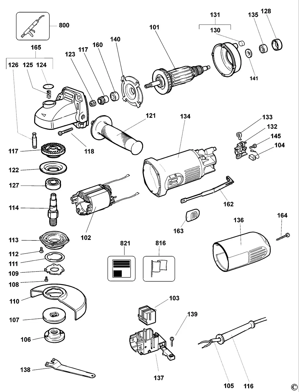 Запчасти, схема и деталировка Dewalt DW817 TYPE 4