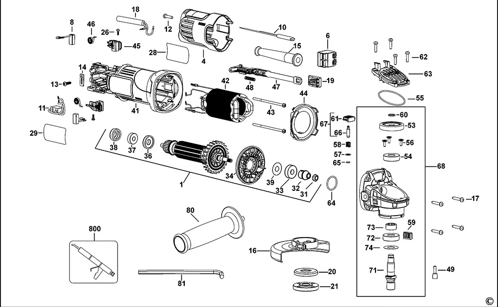 Кнопка для Dewalt DWE4050 TYPE 1 Арт.:N097844