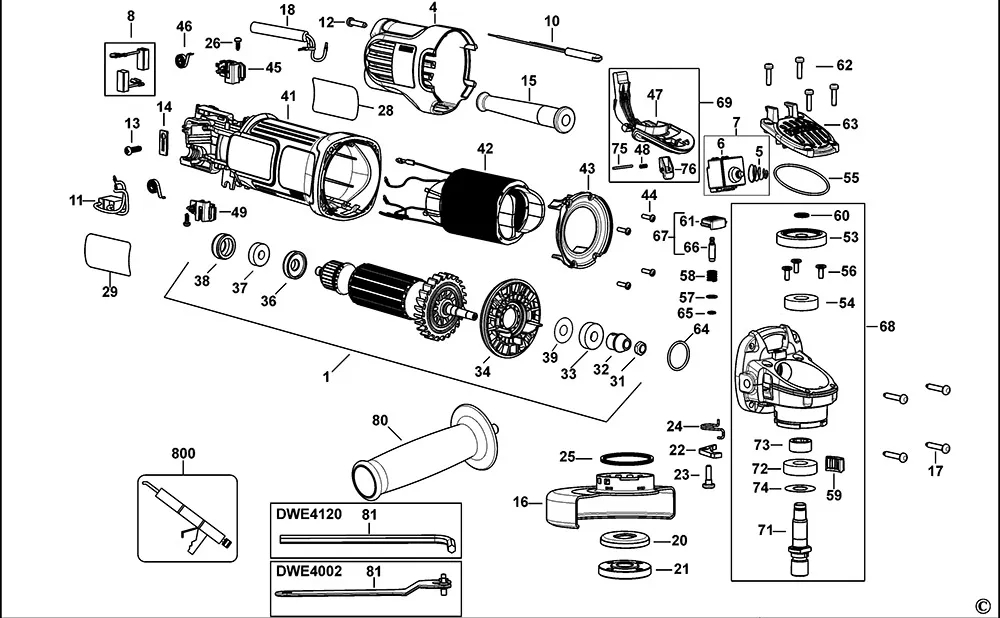 Зажим шпинделя для Dewalt DWE4120 TYPE 1 Арт.:N181767