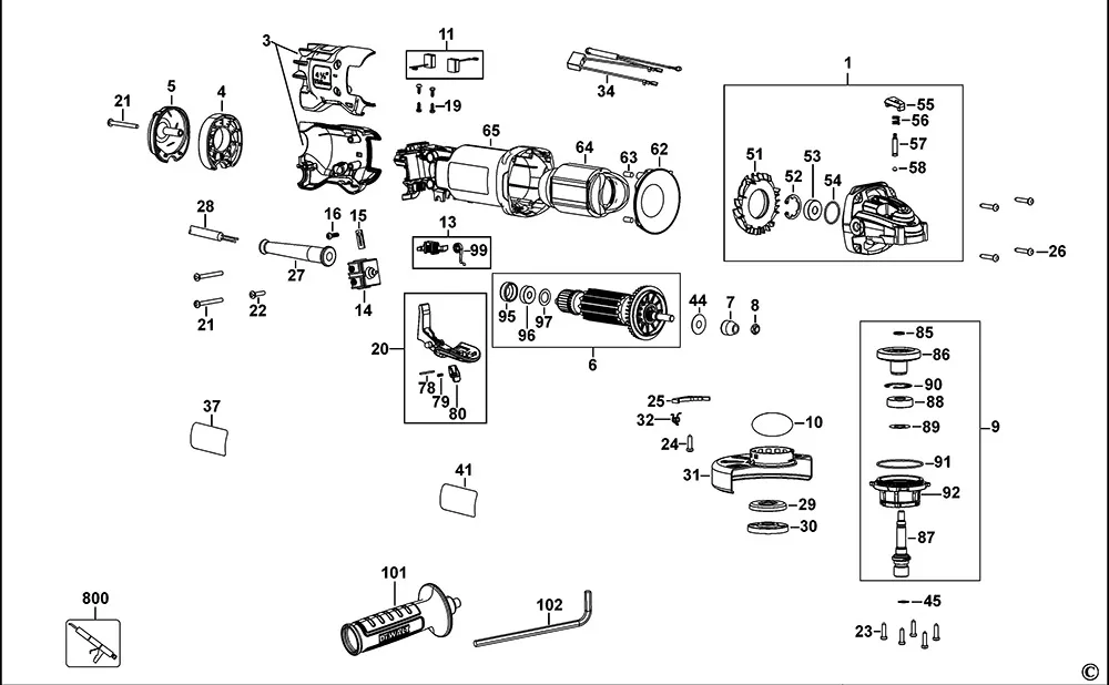 Шпиндель для Dewalt DWE4203 TYPE 1 Арт.:N163702