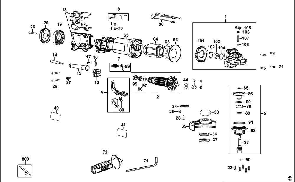 Кнопка для Dewalt DWE4233 TYPE 1 Арт.:N278899