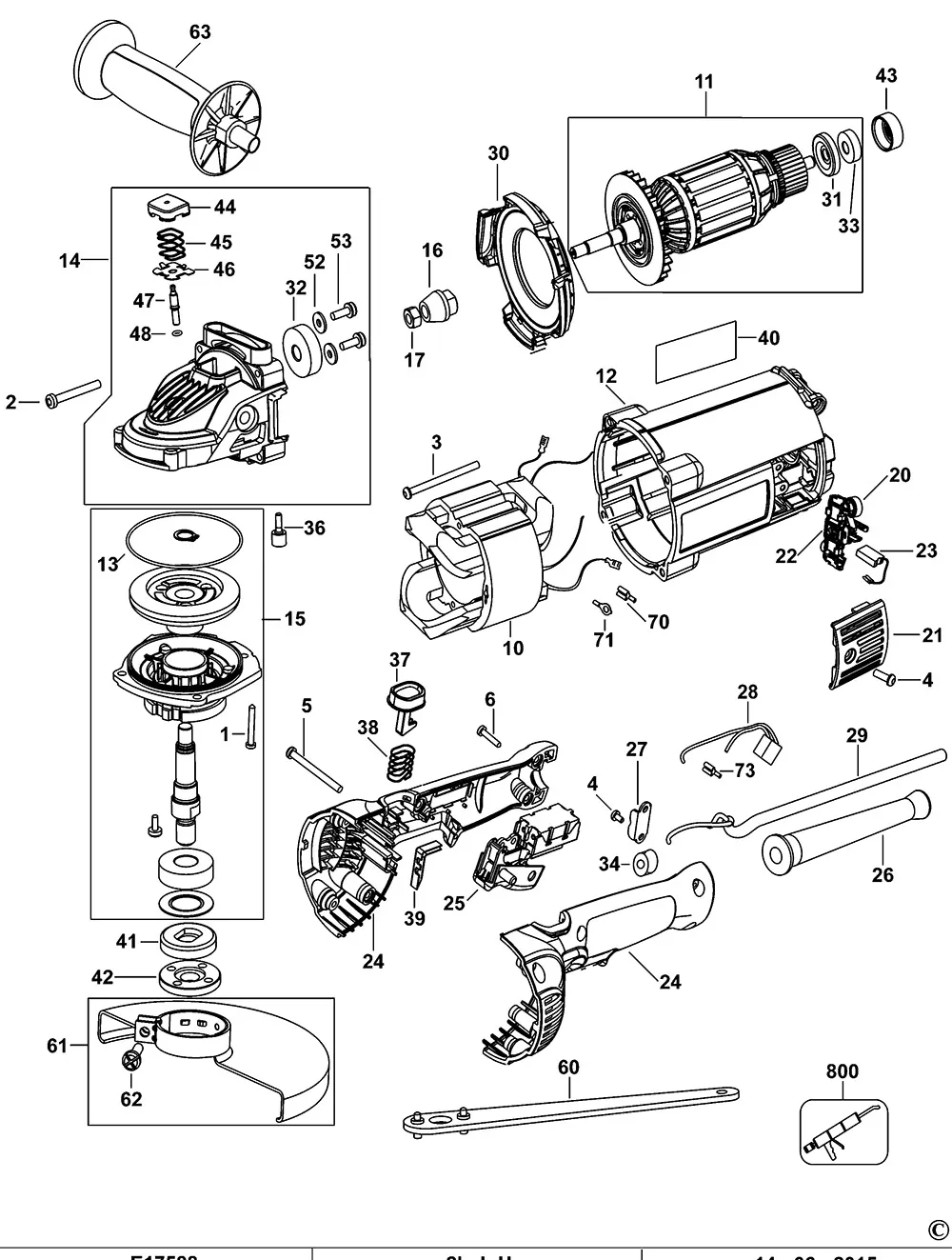 Шестерня ведущая  для Dewalt DWE492 TYPE 1 Арт.:N407625