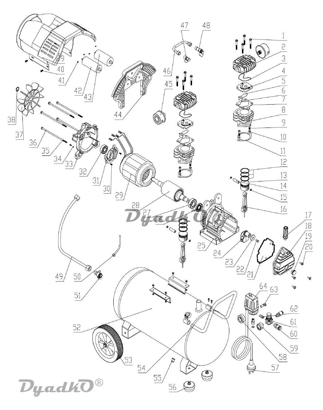 Прокладка для Dexter DKV2200/50 (58083) Арт.: