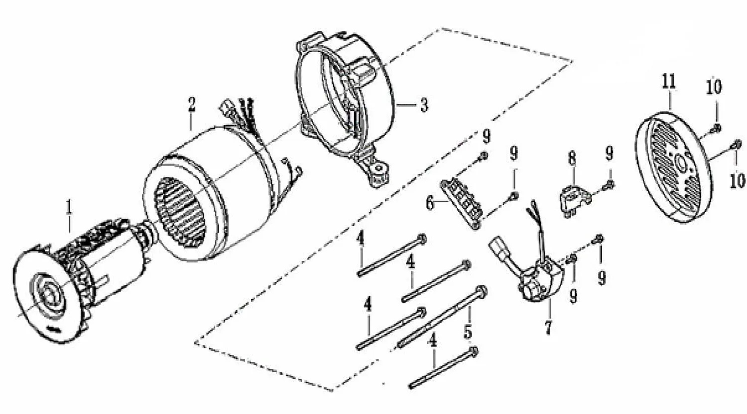 Щетка для Fubag BS 3500 (838 755) Двигатель с боре Арт.:35608-J010011