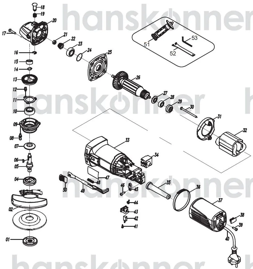  шпиндель  для Hanskonner HAG10125 Арт.:HAG10125-5
