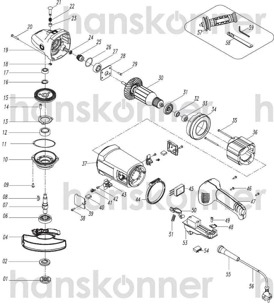  выключатель  для Hanskonner HAG24230ECH Арт.:HAG24230ECH-53