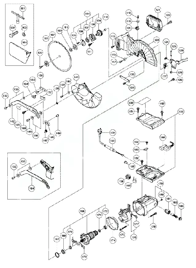 Выключатель 220В для Hitachi C10FCE2 (ЧАСТЬ 2) Арт.:326700
