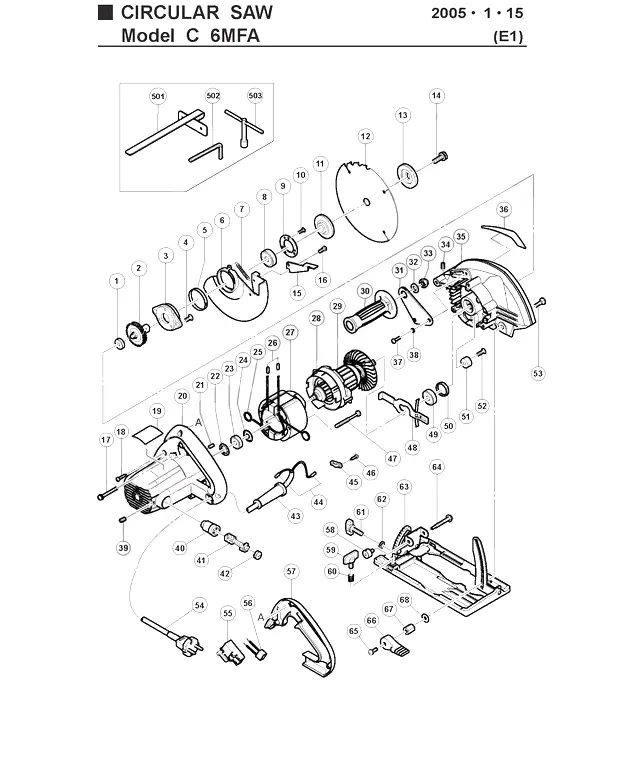 Кожух защитный для Hitachi C6MFA Арт.:323937