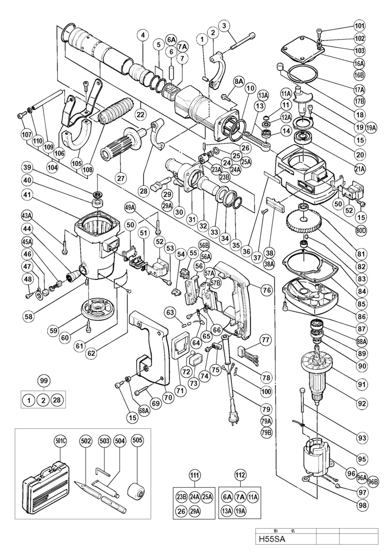 Статор 220-230В для Hitachi H55SA Арт.:985471E