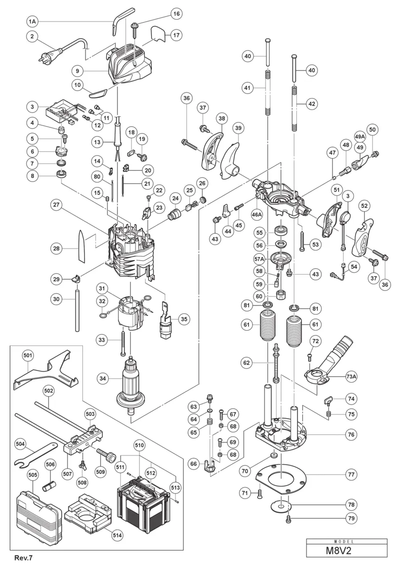 Щеткодержатель для Hitachi M8V2 Арт.:981586