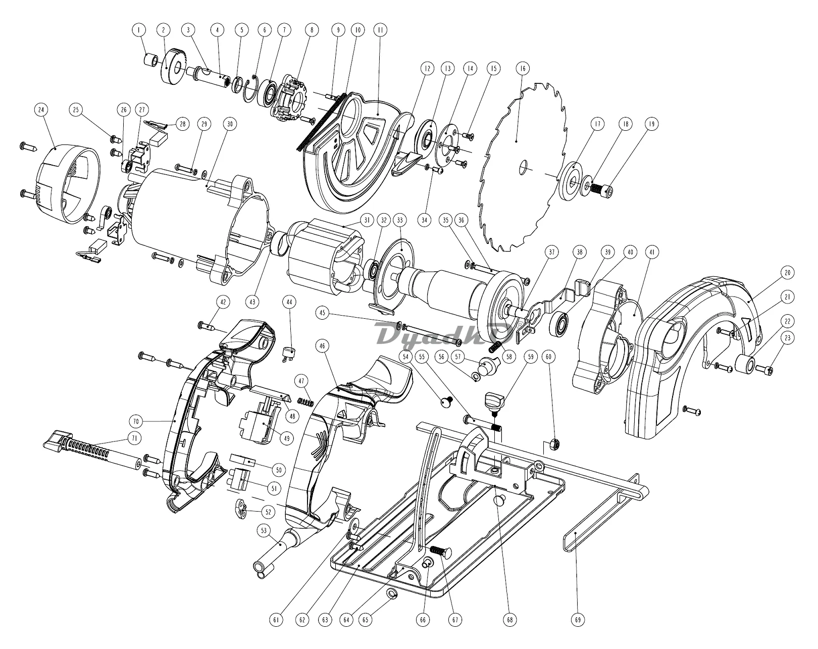 Угольные щетки для Dexter M1Y-ZP12-190B (82036669) Арт.:19003005