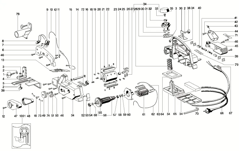 Корпус ножа для Metabo HO 0882 (6.00882.00) (ТИП 00882000) Арт.:316015300