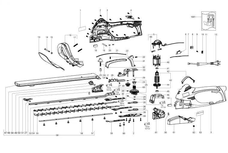 Запчасти, схема и деталировка Metabo HS 8675 QUICK (ТИП 08675000)