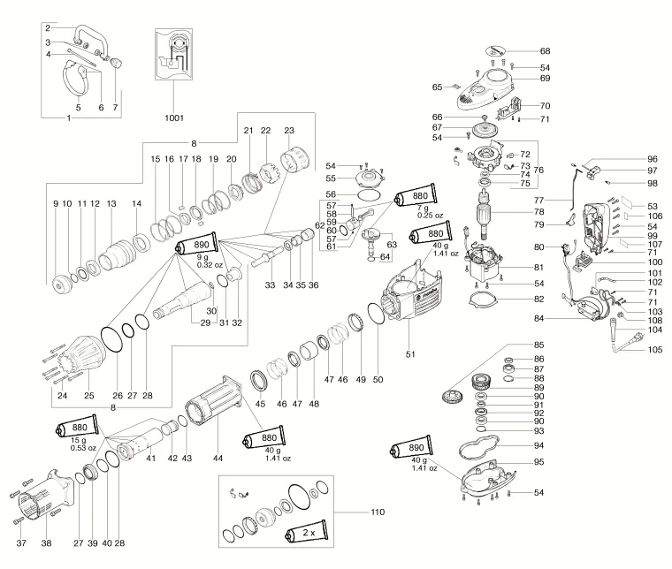 Шестерня для Metabo MHE 95 (ТИП 00095000) Арт.:340003490
