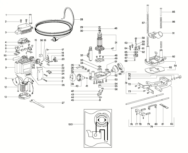 Щеткодержатель для Metabo OFE 1229 SIGNAL (6.01229.00) (ТИП 01229000) Арт.:343000480