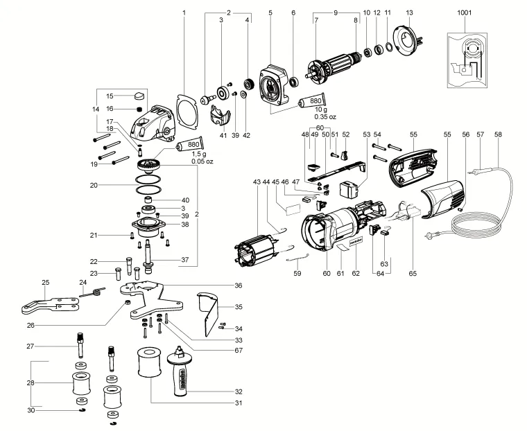 Запчасти, схема и деталировка Metabo RBE 12-180 SET (6.02132.50) (ТИП 02132000)