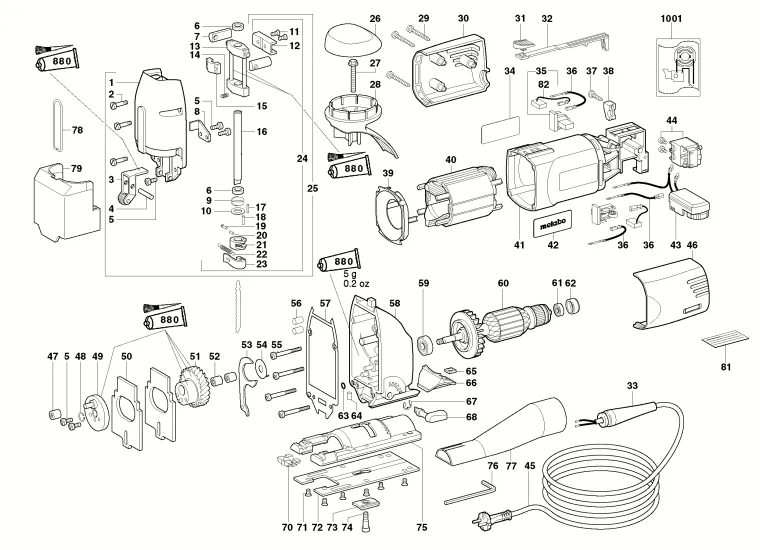 Запчасти, схема и деталировка Metabo STE 135 PLUS (ТИП 10900000)